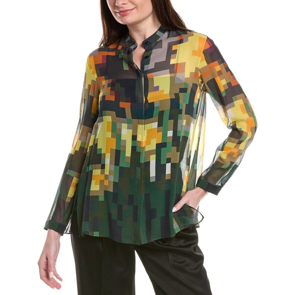 Akris Womens  Silk Shirt, Green